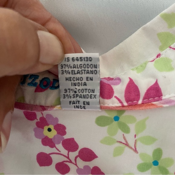 NWOT Izod blouse pastel floral Bright pink & green SZ 1X - Picture 11 of 15
